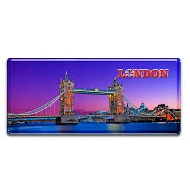 Toptan Londra Temalı Panaromik Myros Magnet 85x35 mm - Standart - 2