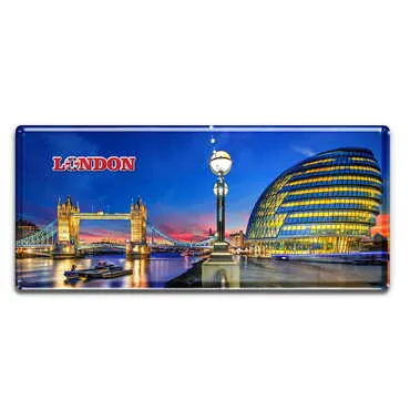 Toptan Londra Temalı Panaromik Myros Magnet 85x35 mm - Standart - 3