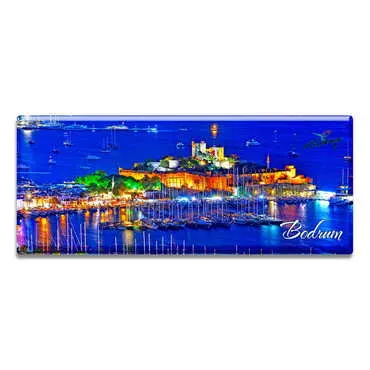 Customazible Epoxy Dome Mini Panoramic Souvenir Fridge Magnet 85x35 mm - Standart