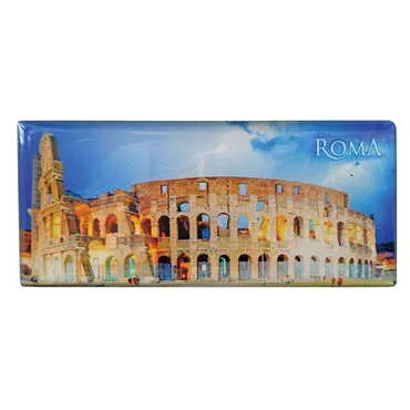 City Themed Epoxy Dome Mini Panoramic Souvenir Fridge Magnet 85x35 mm