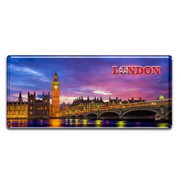 City Themed Epoxy Dome Mini Panoramic Souvenir Fridge Magnet 85x35 mm - Standart - 2