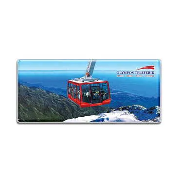 Toptan Teleferik Temalı Panaromik Myros Magnet 85x35 mm