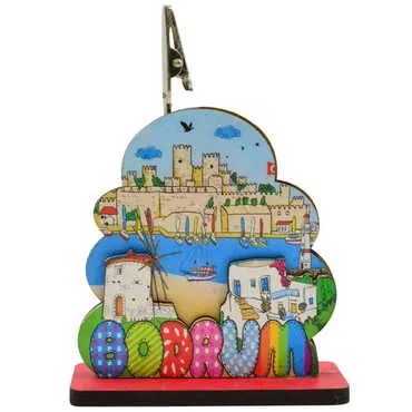 Bodrum Themed Wooden Customised Paper Clip