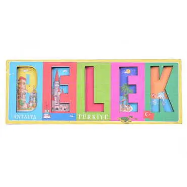 Toptan Belek Temalı Uv Baskılı Yazı Magnet