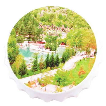 Seydisehir Themed Customised Uv Printed Bottle Cap Shaped Plastic Base Bottle Opener 63x15 mm - Standart - 2