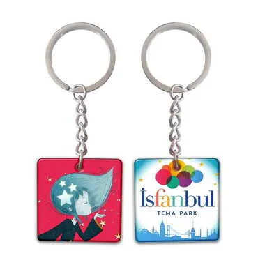 Toptan Tema Park Temalı Uv Baskılı Kare Anahtarlık 40x108 mm - Standart