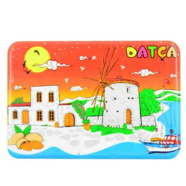 Datca Themed Customised UV Printed Plastic Base Rectangle Fridge Magnet 80x50 mm - 2