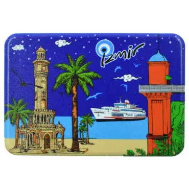Toptan İzmir Temalı Uv Baskılı Magnet 80x50 mm