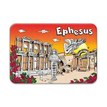 Museum Themed Customised UV Printed Plastic Base Rectangle Fridge Magnet 80x50 mm
