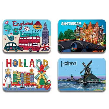 Customazible Customised UV Printed Plastic Base Rectangle Fridge Magnet 80x50 mm - Standart