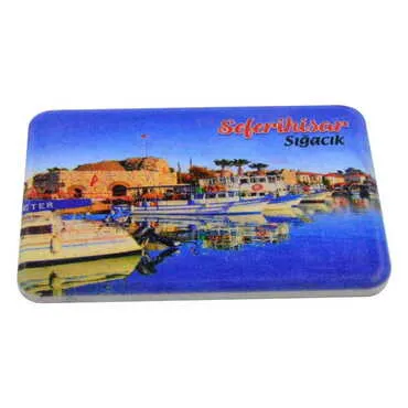 Sığacık Themed Customised UV Printed Plastic Base Rectangle Fridge Magnet 80x50 mm - 2