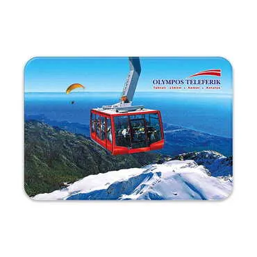 Toptan Teleferik Temalı Uv Baskılı Magnet 80x50 mm