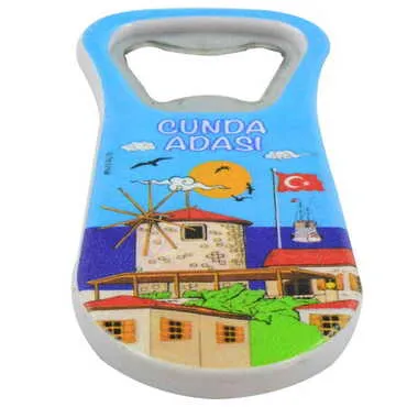 Cunda Themed Customised Uv Printed Plastic Base Plastic Base Bottle Opener 95x43 mm - 2