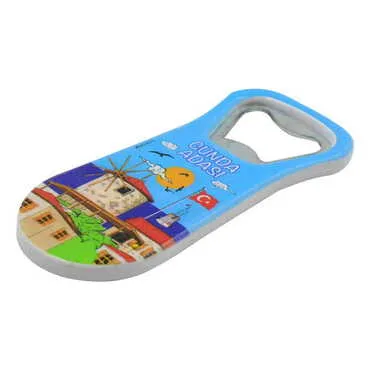 Cunda Themed Customised Uv Printed Plastic Base Plastic Base Bottle Opener 95x43 mm - 3