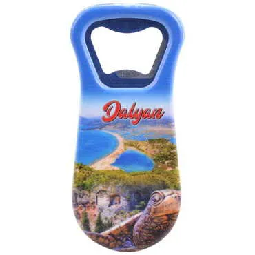 Dalyan Themed Customised Uv Printed Plastic Base Plastic Base Bottle Opener 95x43 mm