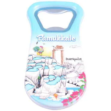 Toptan Pamukkale Temalı Uv Baskılı Açacak Magnet 95x43 mm