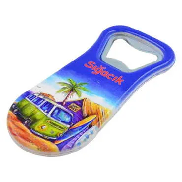 Sığacık Themed Customised Uv Printed Plastic Base Plastic Base Bottle Opener 95x43 mm - 2