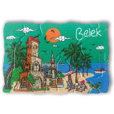 Customazible Customised UV Printed Plastic Base Mosaic Pattern Rectangle Fridge Magnet 80x50 mm