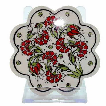 Toptan Küçük Papatya Bardakaltı Seri̇grafi̇ - Standart - 3