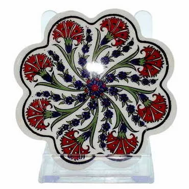 Toptan Küçük Papatya Bardakaltı Seri̇grafi̇ - Standart - 5