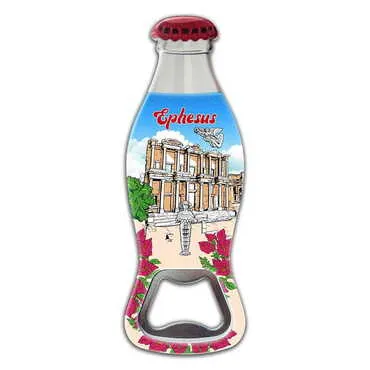 Museum Themed Customised Uv Printed Coca Cola Bottle Shape Plastic Base Bottle Opener 42x120 mm