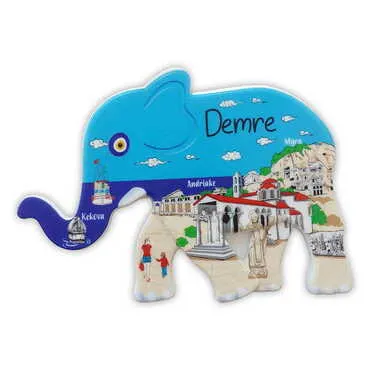 Customazible Customised UV Printed Plastic Base Elephant Shaped Fridge Magnet 86x62 mm