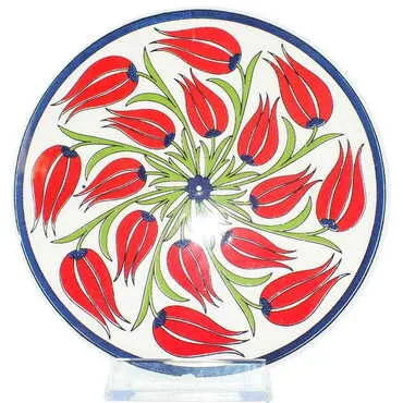 Turkish Ceramic Serigraphy Round Trivet 167 mm - Standart - 2