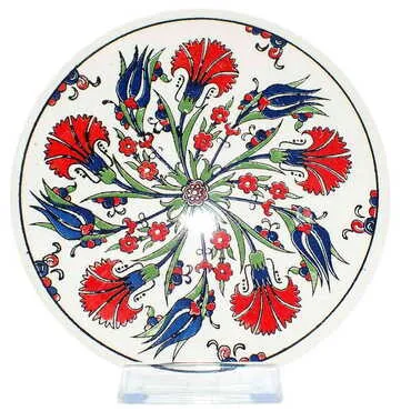 Turkish Ceramic Serigraphy Round Trivet 167 mm - Standart - 3