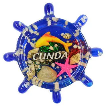 Cunda Themed Transparent Polyester Photo Fridge Magnet