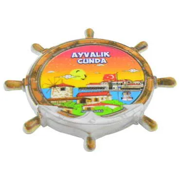 Toptan Cunda Temalı Uv Baskılı Dümen Şekilli Magnet 82x82 mm - 2