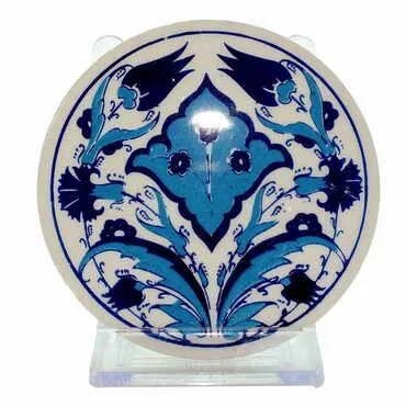 Turkish Ceramic Serigraphy Round Coaster 95 mm - Standart - 3