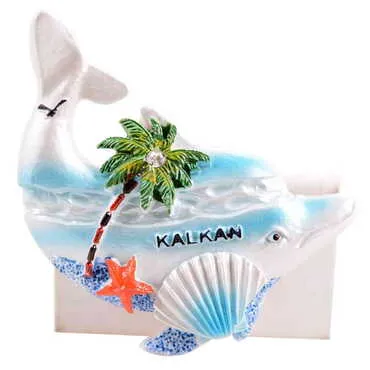 Kalkan Themed Polyester Stoned And Nacrous Fridge Magnet