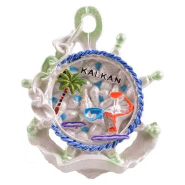 Sea Products Themed Polyester Stoned And Nacrous Fridge Magnet