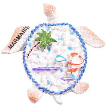 Sea Creatures Themed Polyester Stoned And Nacrous Fridge Magnet