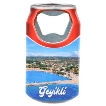 Geyikli Themed Customised UV Printed Coca Cola Bottle Shape Plastic Base Bottle Opener 43x80 mm