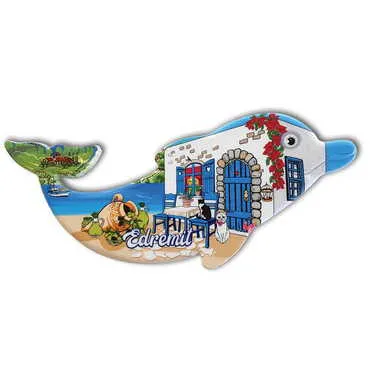 Toptan Özelleştirilebilir Uv Baskılı Yunus Şekilli Magnet 110x50 mm - Standart
