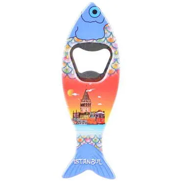 Toptan İstanbul Temalı Myros Balık Açacak Magnet 42x130 mm