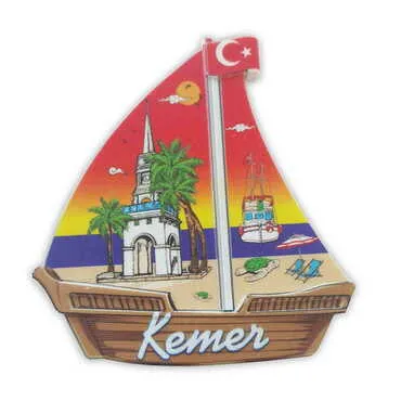 Toptan Özelleştirilebilir Uv Baskılı Yelken Şekilli Magnet 77x80 mm