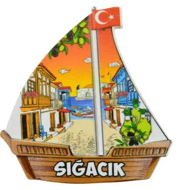 Toptan Sığacık Temalı Myros Uv Yelken Şeki̇lli̇ Magnet 77*80 Mm