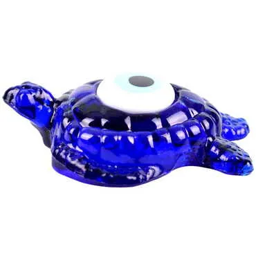 Glass Evil Eye Turtle Figurine Small Size - Standart - 3