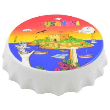 Toptan Kuşadası Temalı Uv Baskılı Küçük Kapak Açacak Magnet 58x15 mm - 2