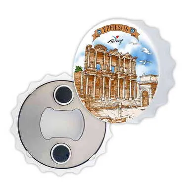 Toptan Müze Temalı Uv Baskılı Küçük Kapak Açacak Magnet 58x15 mm