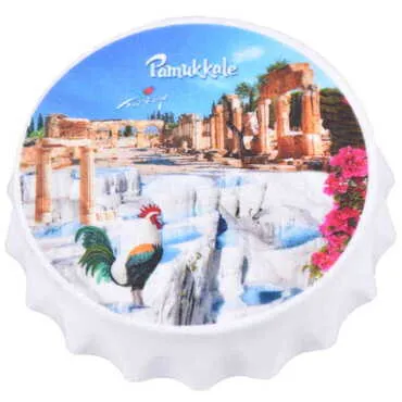 Toptan Pamukkale Temalı Uv Baskılı Küçük Kapak Açacak Magnet 58x15 mm - 2