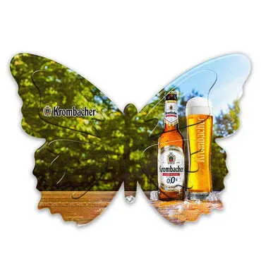Promotional Customised UV Printed Plastic Base Butterfly Shaped Fridge Magnet 80x58 mm - Standart