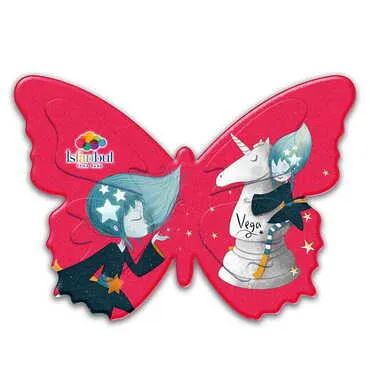 Theme Park Themed Customised UV Printed Plastic Base Butterfly Shaped Fridge Magnet 80x58 mm