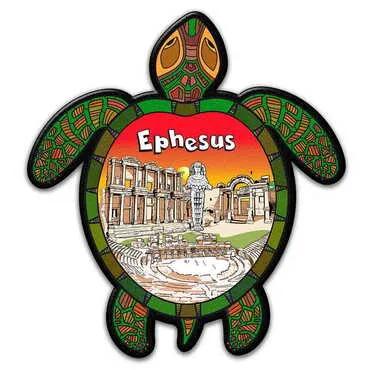 Museum Themed Customised UV Printed Plastic Base Turtle Shaped Fridge Magnet 80x74 mm