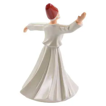 Polyester Fixed White Dervis Figurine 8 Cm - Standart - 2