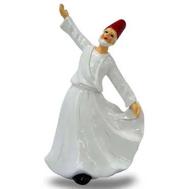 Polyester Whirling White Dervishes Figurine 11 Cm