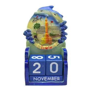 İzmir Region Polyester Blue Dolphin Calendar