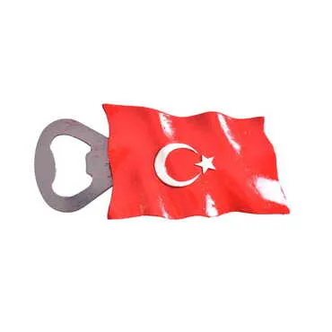 Turkish Flag Polyester Bottle Opener 100x46 mm